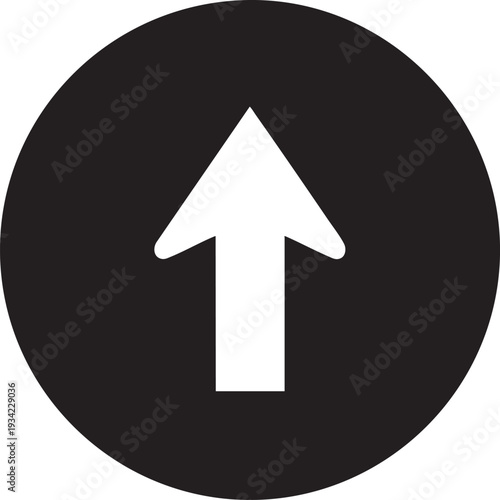 Vector white arrow pointing up in black circle Free Download Vector white arrow pointing up in black circle - GFXLoad