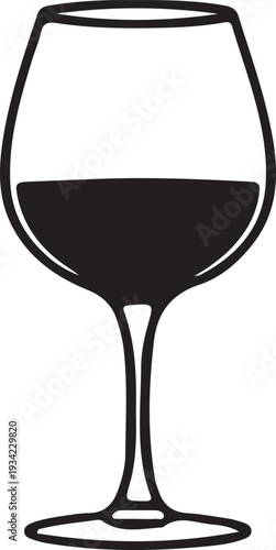 Vector wine glass icon