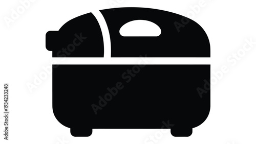 Electric Bread Maker automatic baking machine kitchen appliance home bread oven dough maker cooking equipment countertop icon vector black silhouette design