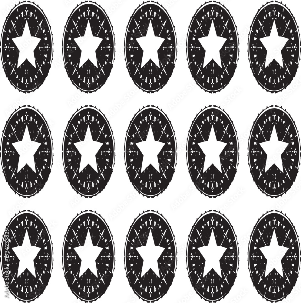 Fototapeta premium Set of 12 black star icons vector