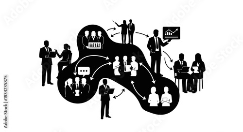 Business People Network Teamwork Collaboration Concept.