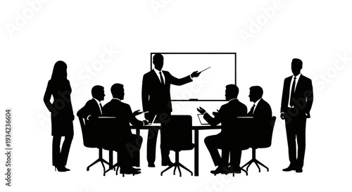 Business Professionals in Meeting Room Discussion.