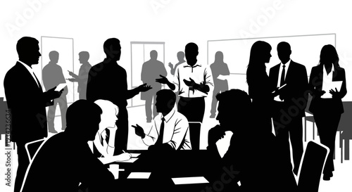 Business Professionals in Meeting Room Discussion.