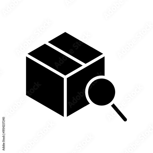 Package tracking icon vector. Parcel search Illustration sign. delivery lookup symbol or logo.
