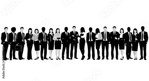 Diverse Group of Business Professionals Standing.