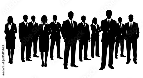 Group of Business Professionals Standing Together.