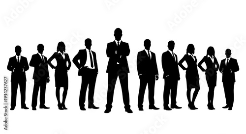 Group of Business Professionals Standing Together.