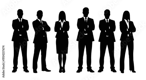 Group of Business Professionals Standing Together.