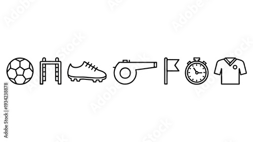 Collection of Soccer Elements. 