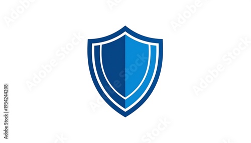 Free Download A simple, abstract, two-tone blue shield on a stark white background - GFXLoad