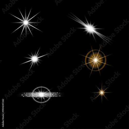 light set, rays, glare, lantern, flashlight light, multiple lights 31