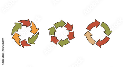 Circular Arrows Infographic: Continuous Cycle, Process, and Workflow Diagram