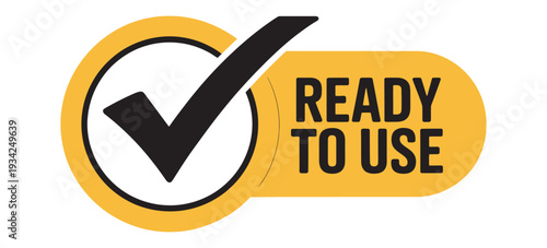 Ready to use vector icon, black and yellow checklist, task list symbol, vector illustration, UI design element