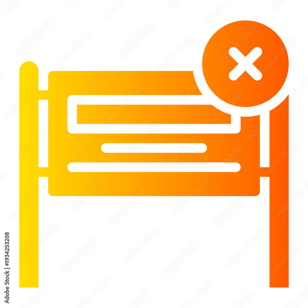 Fototapeta premium delete gradient icon