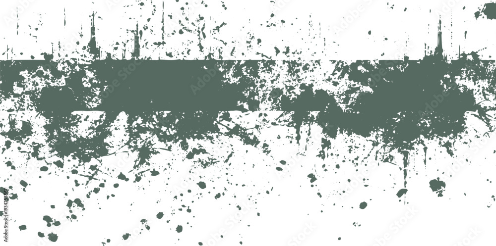 Fototapeta premium Dark grey splatters and streaks on white background