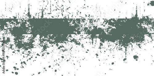 Dark grey splatters and streaks on white background