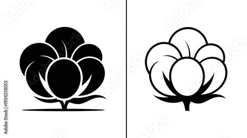 A detailed illustration of a fluffy cotton boll, emphasizing natural fibers and organic products.