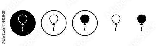 Balloon icon logo design. Party balloon sign and symbol
