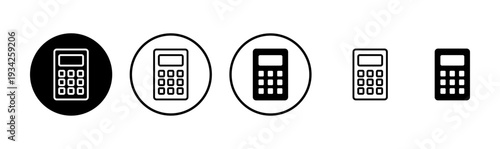 Calculator icon logo design. Accounting calculator sign and symbol.