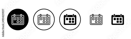 Calendar icon logo design. Calender sign and symbol. Schedule icon symbol