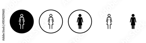 Female icon logo design. woman sign and symbol