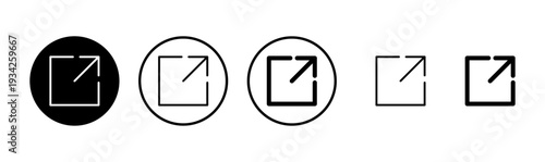 External link icon logo design. link sign and symbol. hyperlink symbol