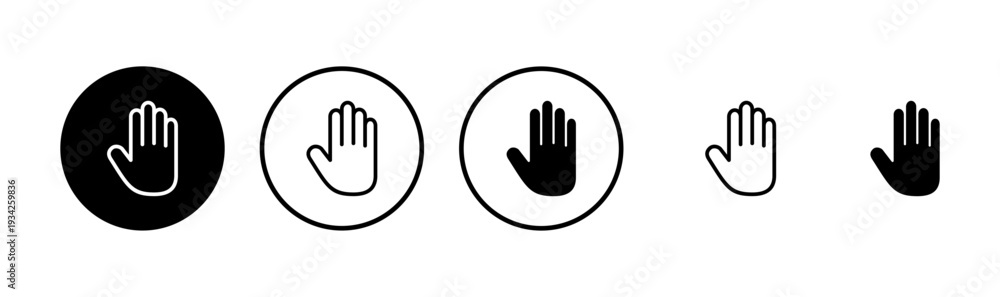 Fototapeta premium Hand icon logo design. hand sign and symbol. palm