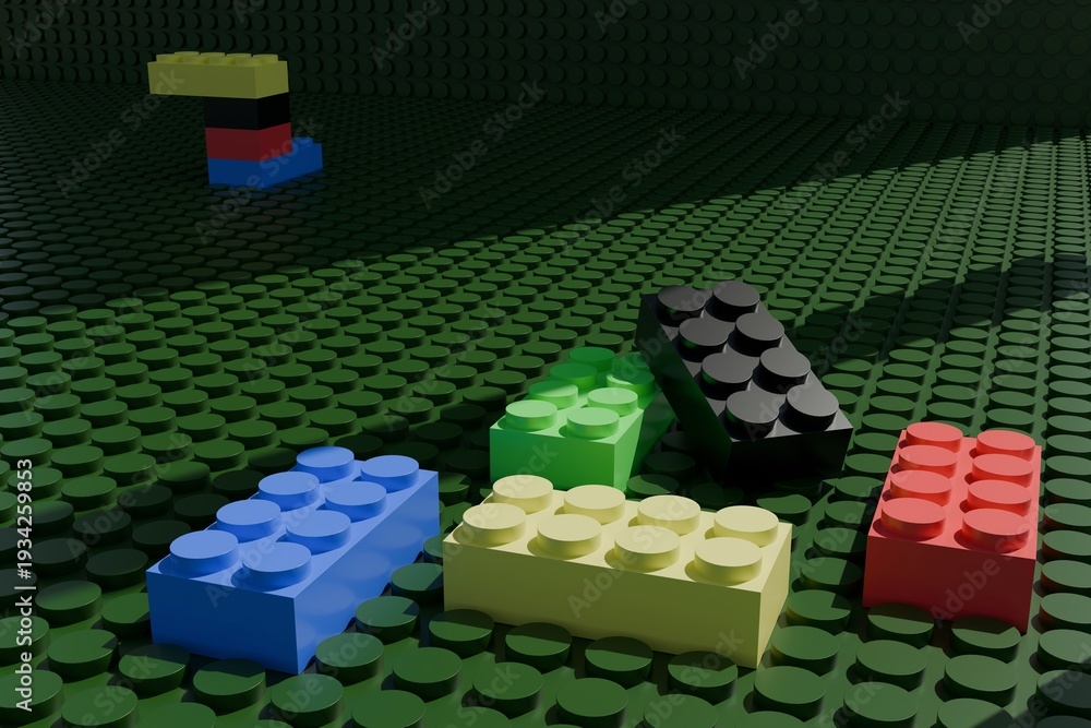 Fototapeta premium plastic toy blocks