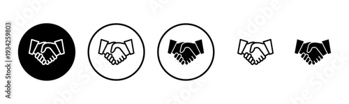 Handshake icon logo design. business handshake sign and symbol. contact agreement