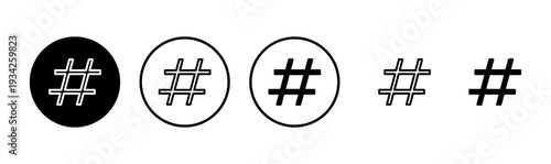 Hashtag icon logo design. hashtag sign and symbol