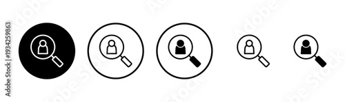 Hiring icon logo design. Search job vacancy sign and symbol. Human resources concept. Recruitment