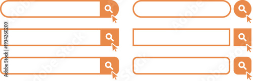 検索窓・検索バーのイラスト素材　セット　Search bar illustration set