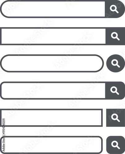 検索窓・検索バーのイラスト素材　セット　Search bar illustration set