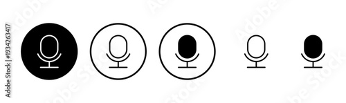 Microphone icon logo design. karaoke sign and symbol