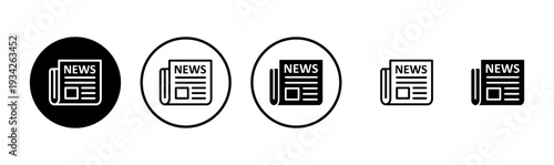 Newspaper icon logo design. news paper sign and symbolign