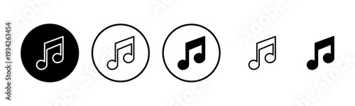 Music icon logo design. note music sign and symbol