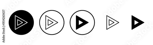 Play icon logo design. Play button sign and symbol