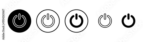 Power icon logo design. Power Switch sign and symbol. Electric power