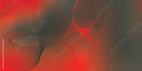 Vibrant red and green grainy backdrop featuring flowing mesh curves and luminous blurred gradient light on black, ideal for modern poster and banner design