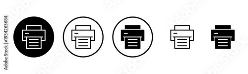 Print icon logo design. printer sign and symbol