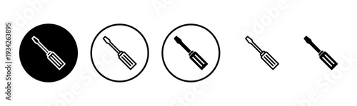 Screwdriver icon logo design. tools sign and symbol