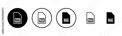 Sim card icon logo design. dual sim card sign and symbol