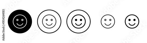 Smile icon logo design. smile emoticon icon. feedback sign and symbol