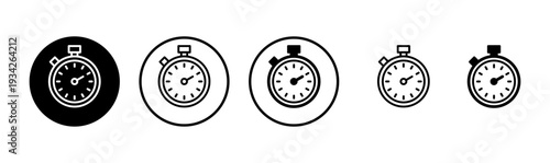 Stopwatch icon logo design. Timer sign and symbol. Countdown icon. Period of time