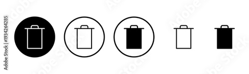Trash icon logo design. trash can icon. delete sign and symbol.