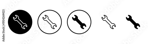 Wrench icon logo design. repair icon. tools sign and symbol