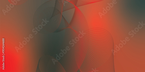 Vibrant red and green grainy backdrop featuring flowing mesh curves and luminous blurred gradient light on black, ideal for modern poster and banner design