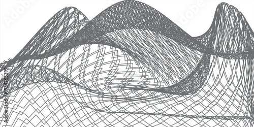 Black wire mesh fence on a white background