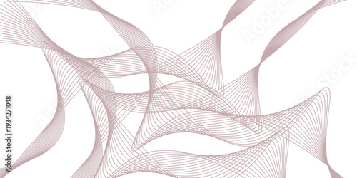 Abstract Red line wave background., Technology abstract lines on white background, Dynamic Flowing Lines and Technology Sound Pattern , frequency sound wave, twisted curve lines with blend effect.