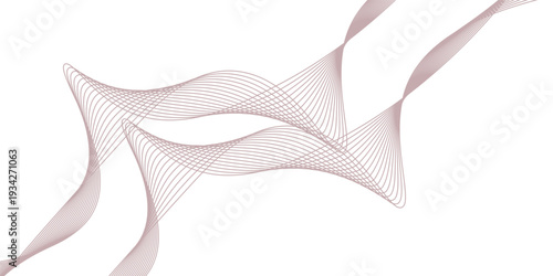 Abstract Red line wave background., Technology abstract lines on white background, Dynamic Flowing Lines and Technology Sound Pattern , frequency sound wave, twisted curve lines with blend effect.